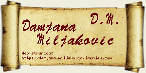 Damjana Miljaković vizit kartica